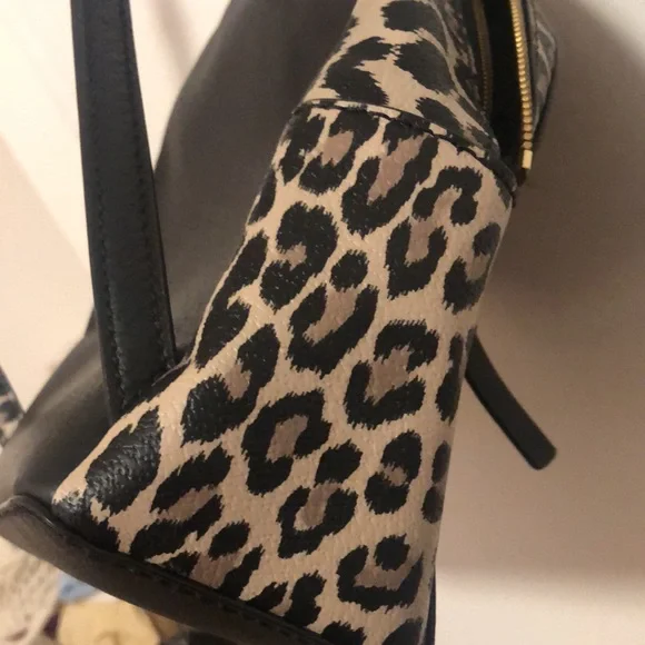 Kate Spade MINI Black and animal print BACKPACK LEATHER  display picture 2